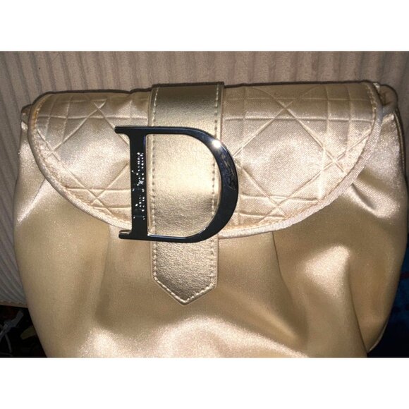 Dior Jadore Cosmetic Bag Only.  Satin Snap Clutch Bag Dior Logo Orig. box - READ - Picture 2 of 16